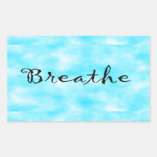 Breathe-rectangle sticker