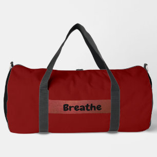 Breathe Red Duffel Bag - Minimalist Gym Bag