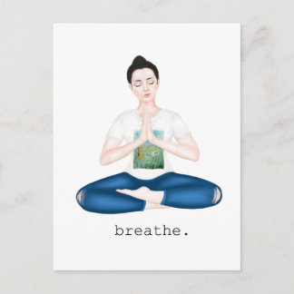 breathe. relax postcard