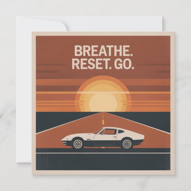 Breathe. Reset. Go Invitation (Front)