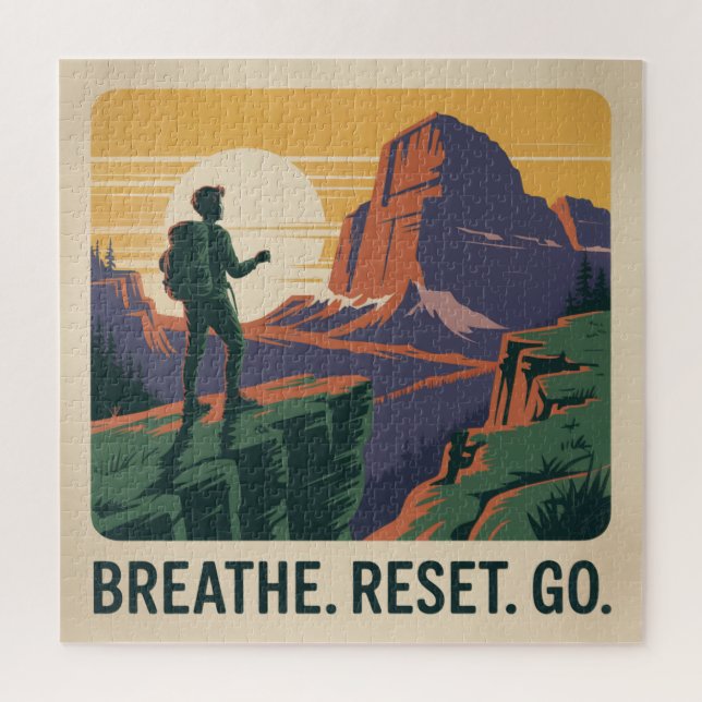 Breathe. Reset. Go. Jigsaw Puzzle (Vertical)