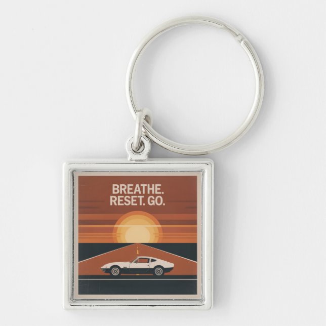 Breathe. Reset. Go Key Ring (Front)