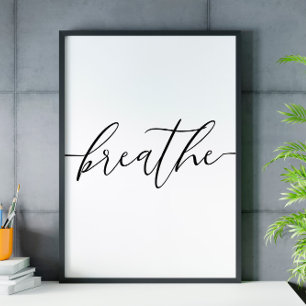 Breathe Scripture Bathroom wall art poster