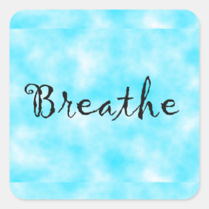 Breathe-square sticker