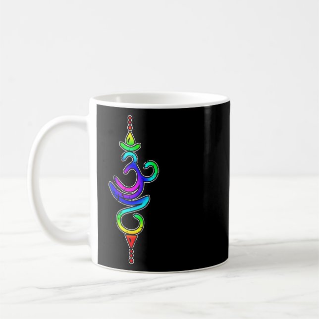 Breathe Symbol Chakra Mindfulness Hinduism Breathi Coffee Mug (Left)