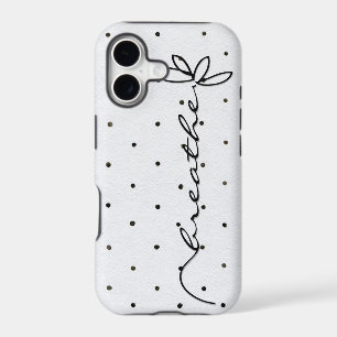 Breathe Text With a Doodle Daisy On Dots