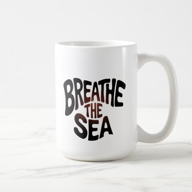 Breathe the Sea Coffee Mug (Right)