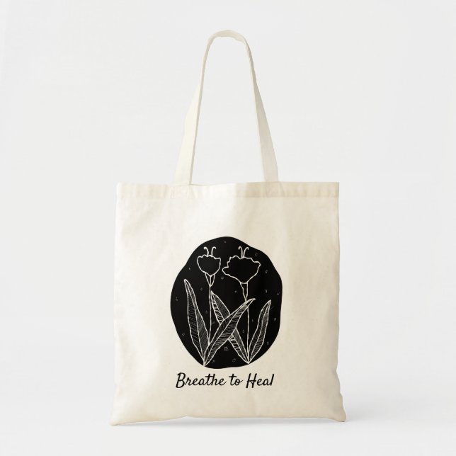 Breathe to heal tote bag (Front)