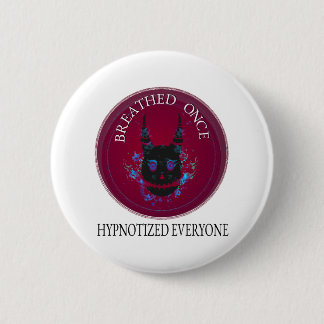 Breathed Once: Hypnotic Demon Skull 6 Cm Round Badge