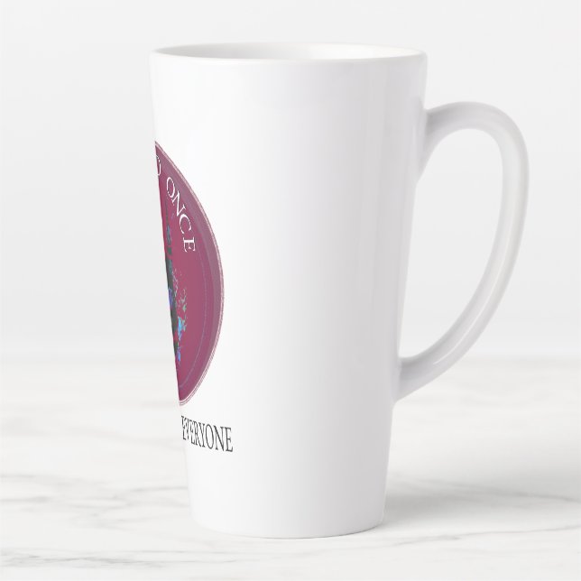 Breathed Once: Hypnotic Demon Skull Latte Mug (Right)