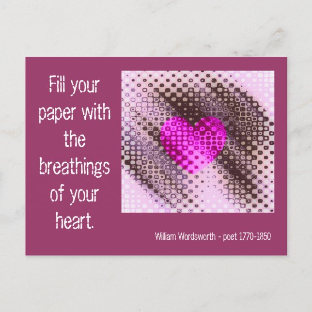 Breathings of The Heart Quote Postcard (Front)