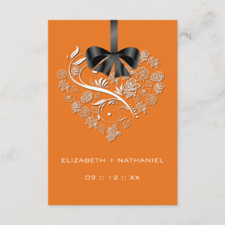 Breathless Heart RSVP Card - pumpkin