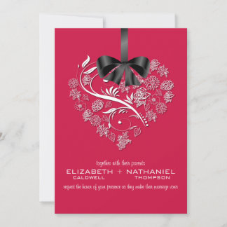 Breathless Wedding Invitation--cherry red Invitation