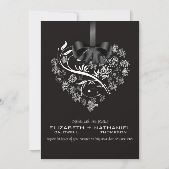 Breathless Wedding Invitation--midnight Invitation (Front)