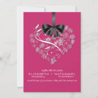 Breathless Wedding Invitation--passion pink
