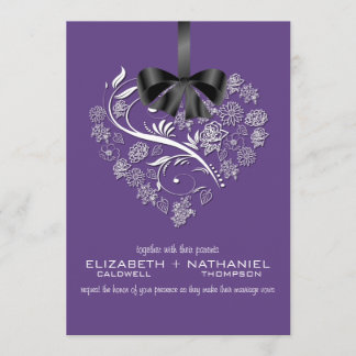 Breathless Wedding Invitation--plum Invitation