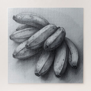 Breathtaking Banana Pencil Sketch Drawing Jigsaw Puzzle