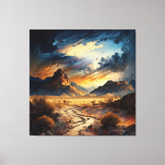 Breathtaking Beauty of the Desert and Mountains Canvas Print