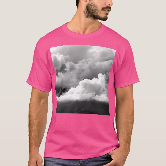 Breathtaking Black And White Massive Clouds Over M T-Shirt (Front)