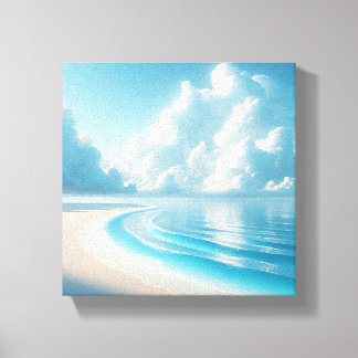 Breathtaking Coastal Scenery with Towering White  Canvas Print