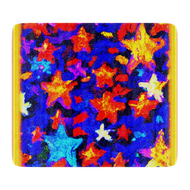 "Breathtaking Colourful Stars". Buy Now Cutting Board (Front)