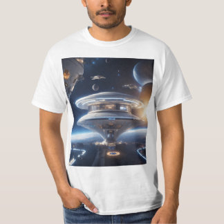 Breathtaking Deep Space Station Illustration |  T-Shirt