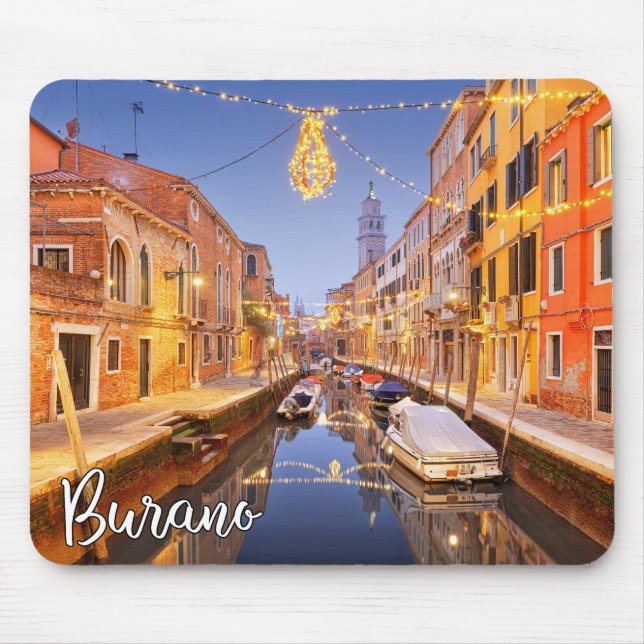 Breathtaking Island Of Burano, Italy Mouse Mat (Front)