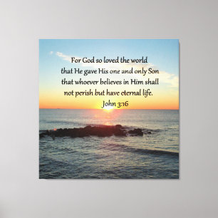 BREATHTAKING JOHN 3:16 SUNRISE CANVAS PRINT