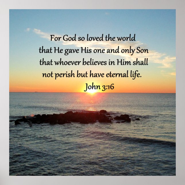 BREATHTAKING JOHN 3:16 SUNRISE POSTER (Front)