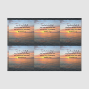 BREATHTAKING MATTHEW 22:37 SUNRISE OVER THE OCEAN TISSUE PAPER