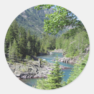 Breathtaking National Forest Classic Round Sticker