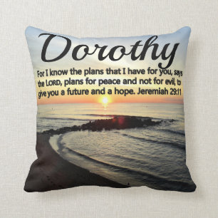 BREATHTAKING PERSONALIZED JEREMIAH 29:11 SUNRISE CUSHION