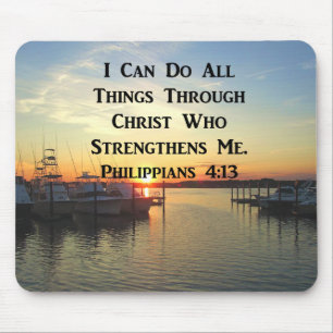 BREATHTAKING PHILIPPIANS 4:13 SCRIPTURE MOUSE MAT