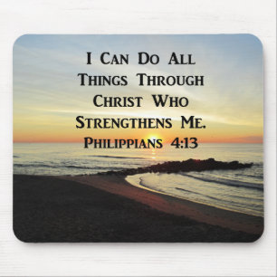 BREATHTAKING PHILIPPIANS 4:13 SCRIPTURE VERSE MOUSE MAT