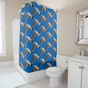 Breathtaking Ring-Billed Gull in Flight Shower Curtain