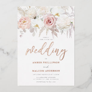 Breathtaking Rose Gold & Blush Floral Wedding Real