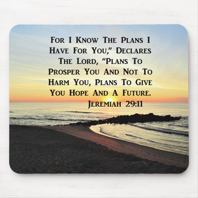 BREATHTAKING SUNRISE JEREMIAH 29:11 PHOTO MOUSE MAT (Front)