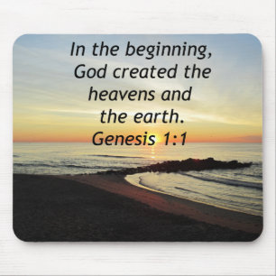 BREATHTAKING SUNRISE ON THE OCEAN GENESIS 1:1 MOUSE MAT
