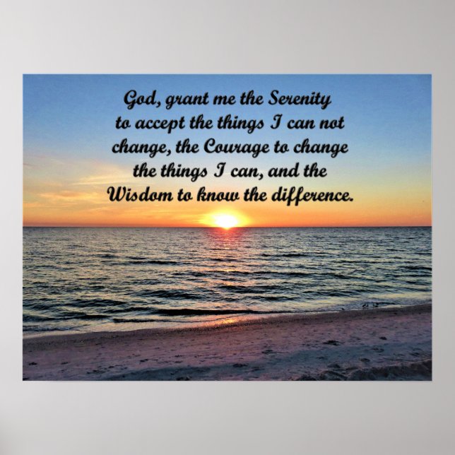 BREATHTAKING SUNRISE SERENITY PRAYER ORIGINAL POSTER (Front)