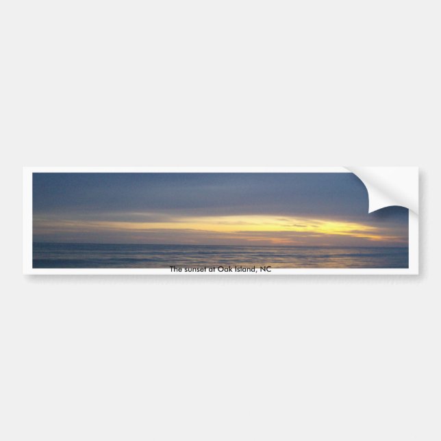 Breathtaking Sunset at Oak Island Bumper Sticker (Front)