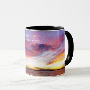 Breathtaking sunset over the sea, personalizable  mug