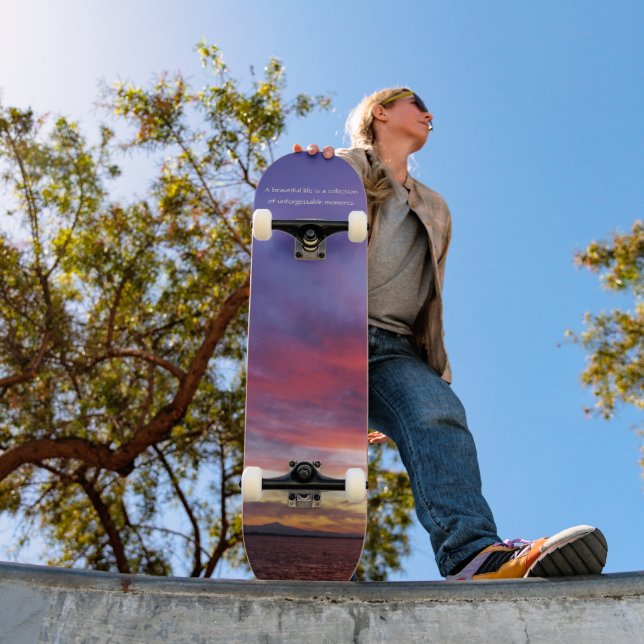 Breathtaking sunset over the sea, photograph  skateboard (Outdoor 1)
