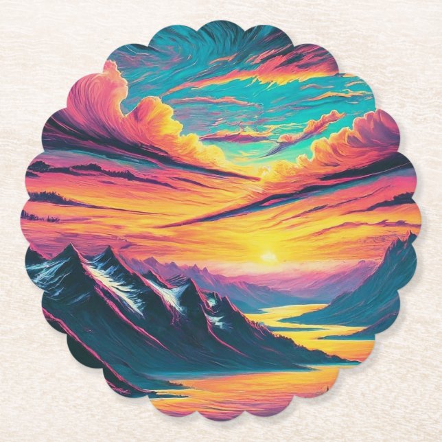 Breathtaking Views Paper Coaster (Front)