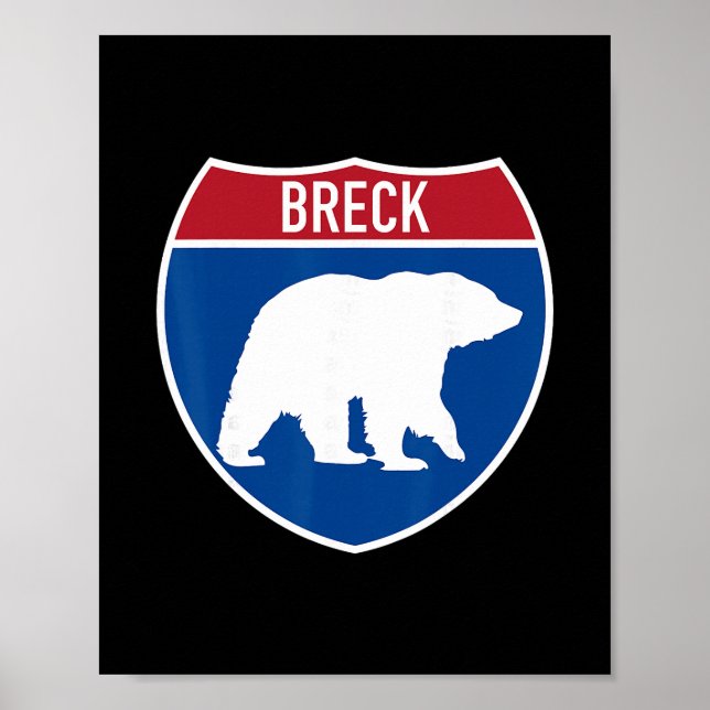 Breck Colorado Bear Co Highway Interstate Sign Sou (Front)