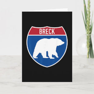 Breck Colorado Bear Co Highway Interstate Sign Sou Card