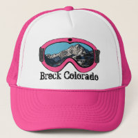 Breck Colorado pink snow goggle hat