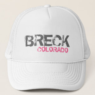 Breck Colorado simple white hat