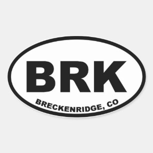 Breckenridge BRK Oval Sticker