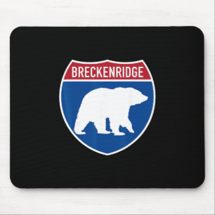 Breckenridge Colorado Bear Co Highway Interstate S Mouse Mat