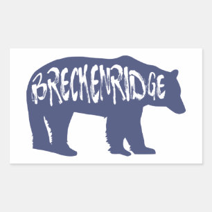 Breckenridge Colorado Bear Rectangular Sticker